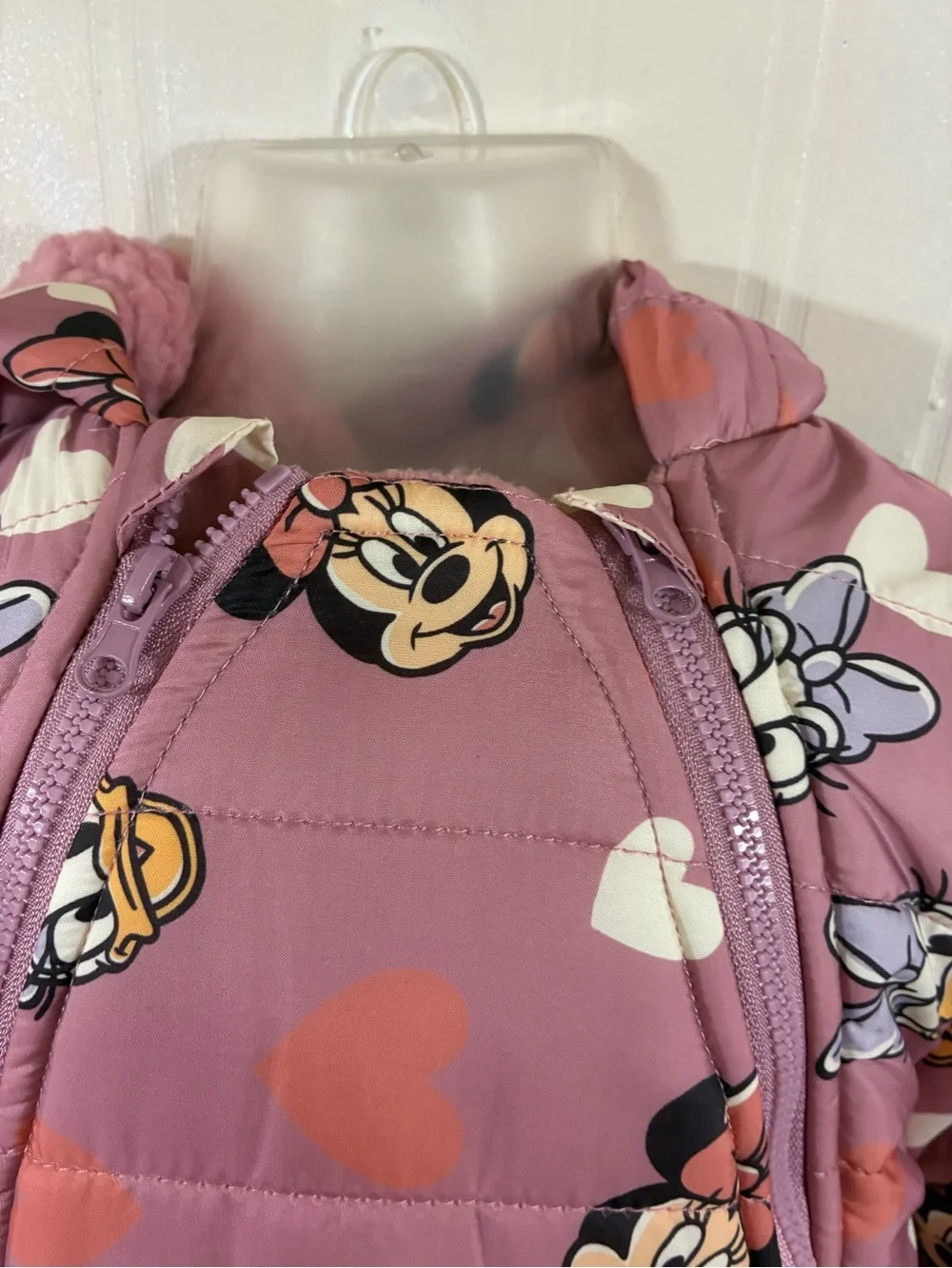 Disney Pink Minnie & Daisy Hooded Puffer One-Piece